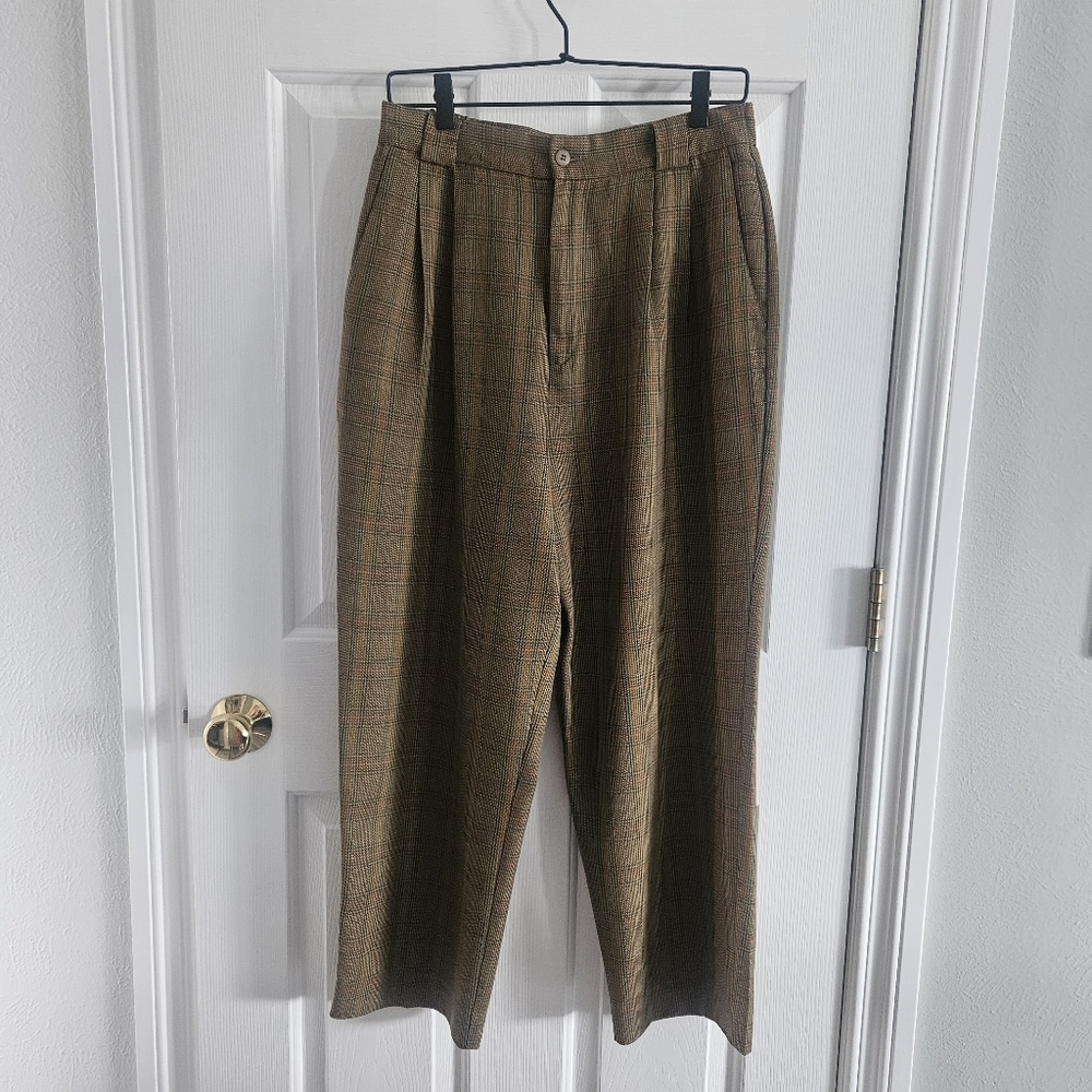Vintage EHL Plaid High Waisted Trousers